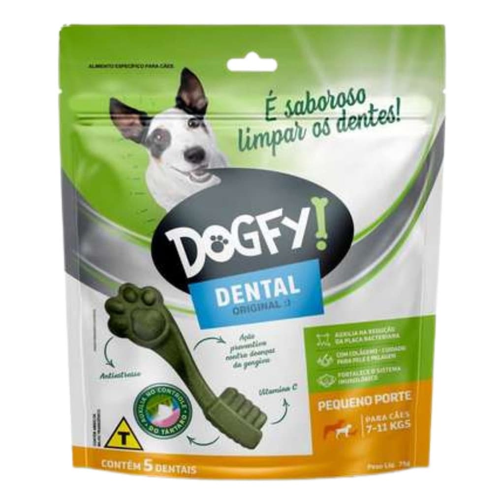 Dogfy Dental Pequeno Porte 5un Limpa Dentes Tártaro
