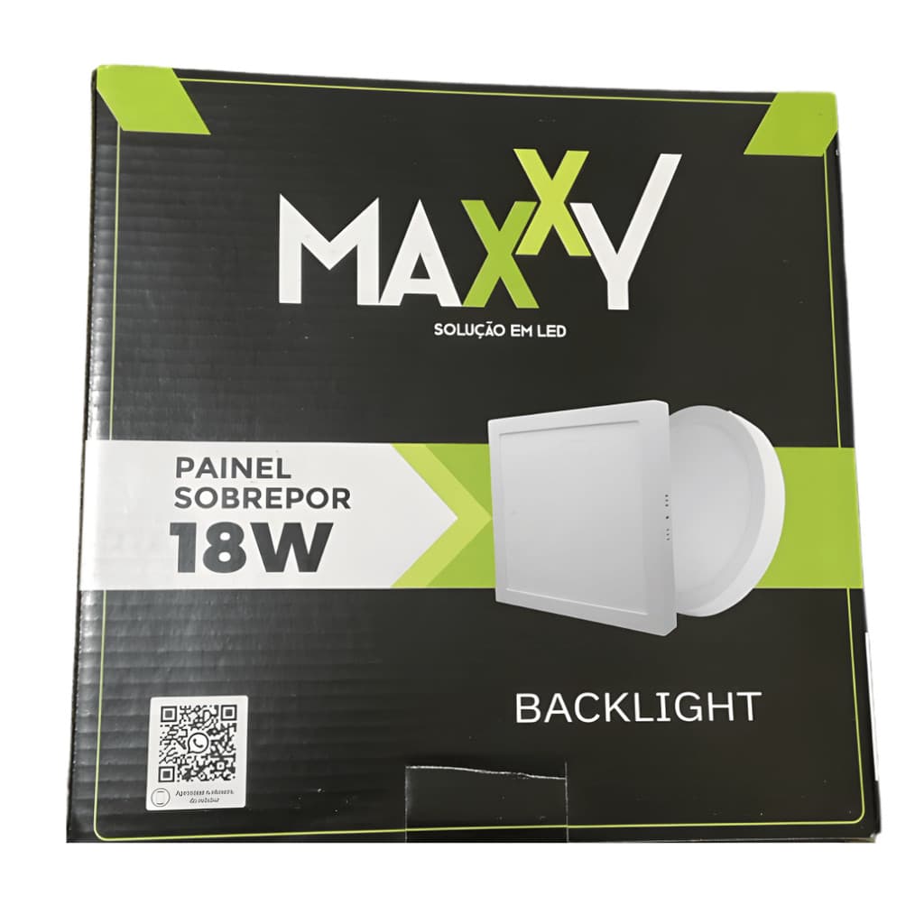 Painel Plafon Led Sobrepor 18w 6500k Branco frio Backlight Bivolt