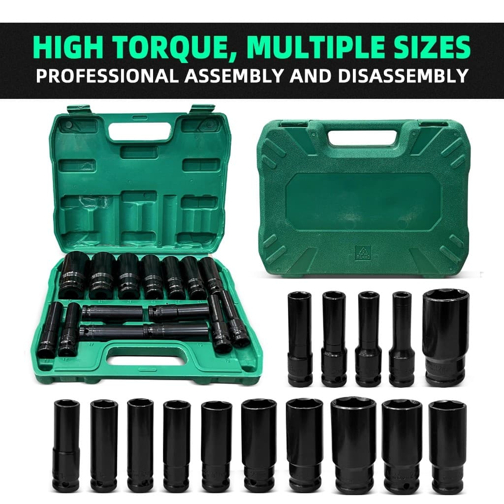 Jogo de Soquetes de Impacto Longo Kits.-ZemMart-