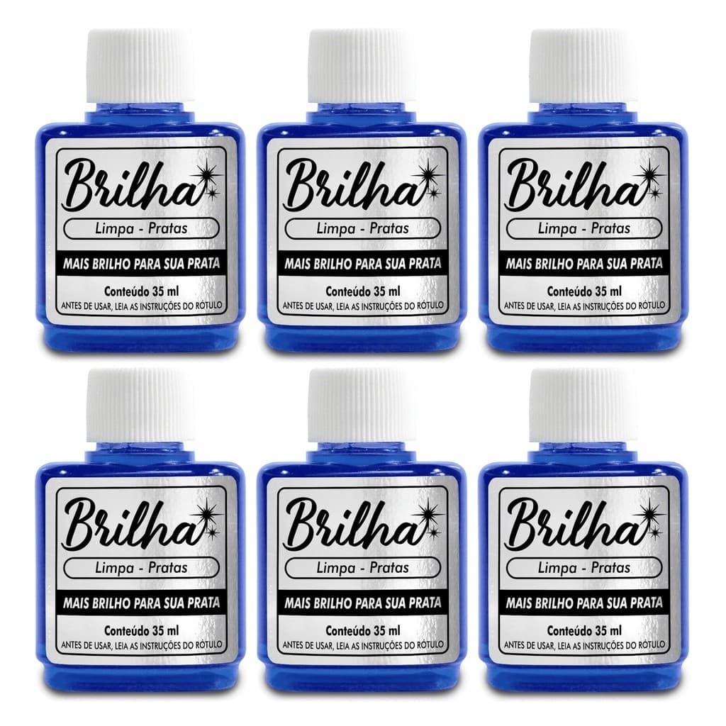 Limpa Pratas Brilha 35ml Kit 6 Unidades - Atacado