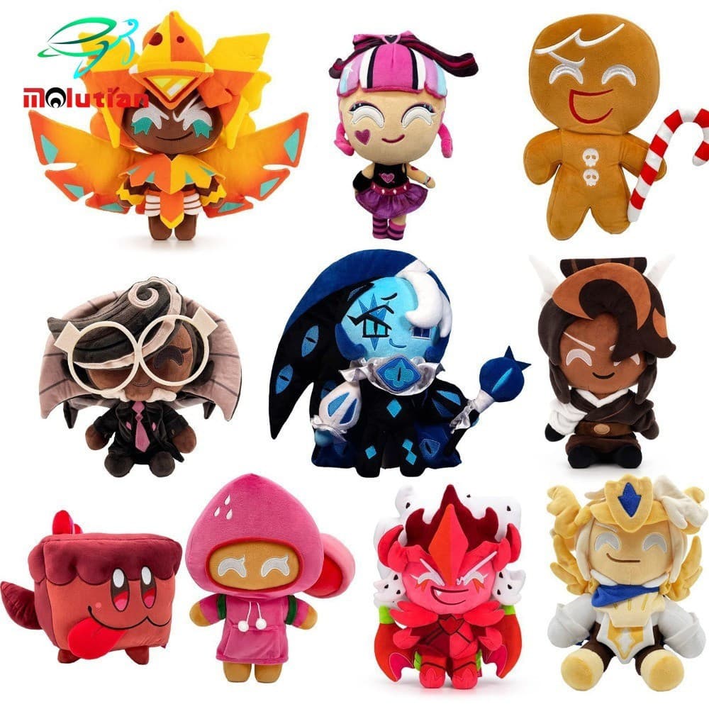 25cm Cookie Run Game: Brinquedo de Pelúcia Shadow Kingdom Milk Ginger Brave Strawberry Crisp Boneca Brilhante