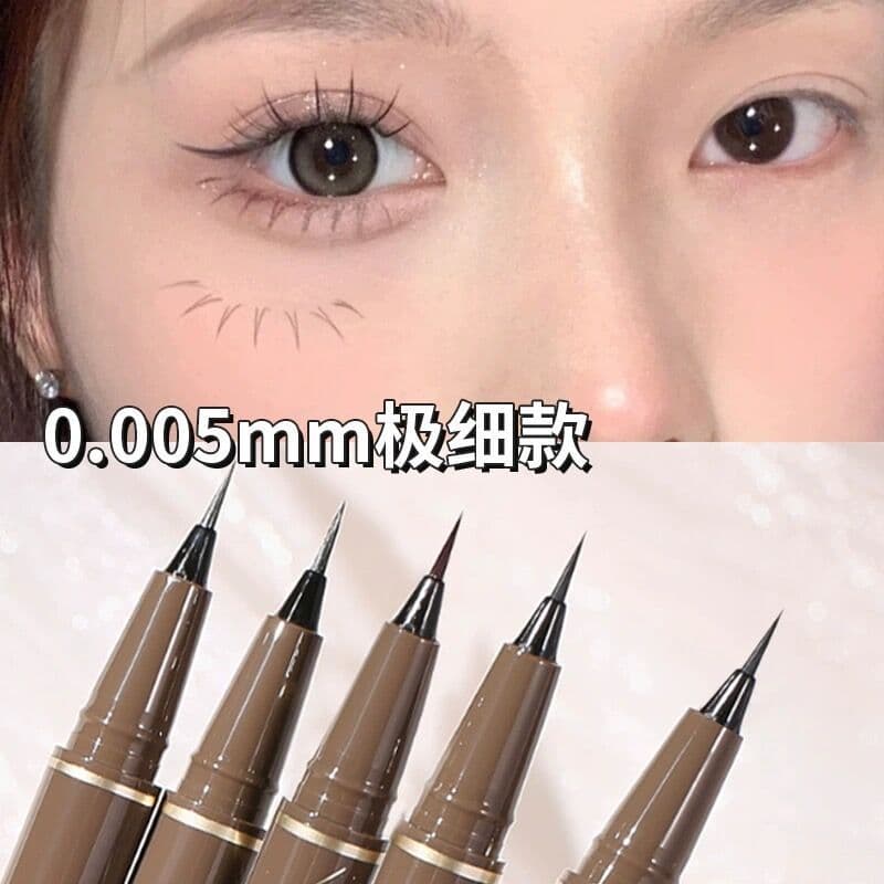 Delineador ultrafino feminino, sem manchas, à prova d'água, de longa duração, cor para iniciantes, caneta delineadora lí