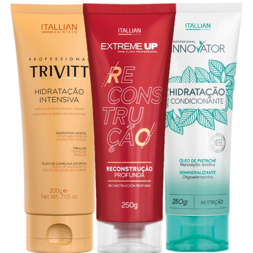 Kit Cronograma Capilar Trivitt Innovator Extreme Up Itallian