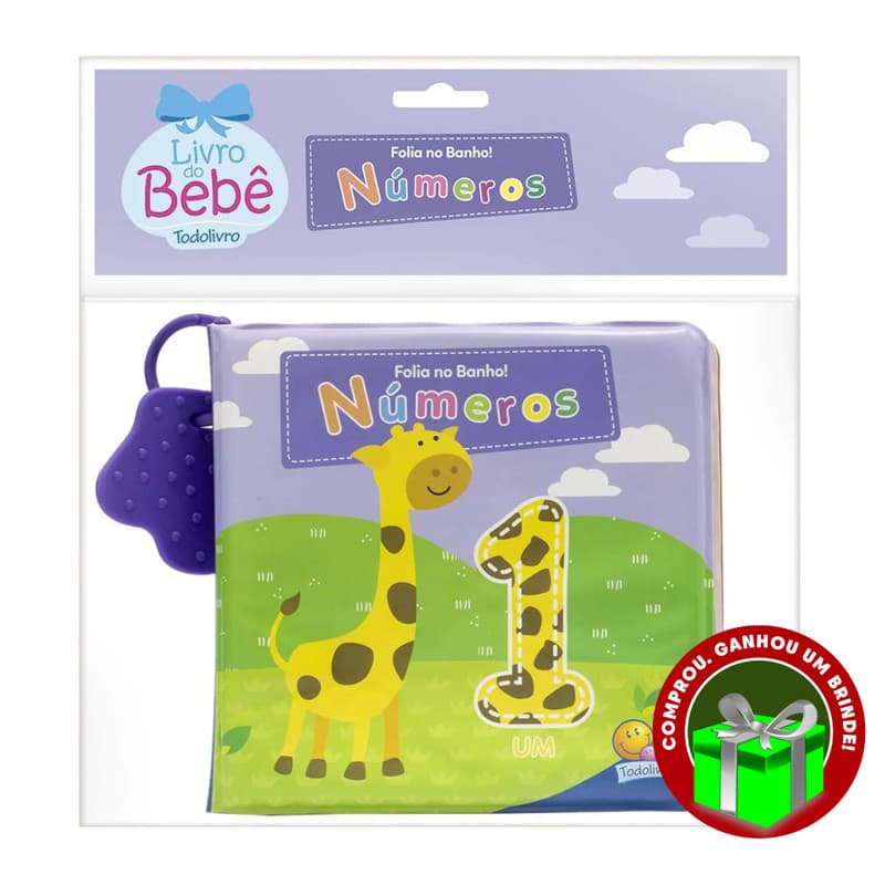 Livro Folia no Banho! Números SBN Crianças Filhos Infantil Desenho História Brincar Pintar