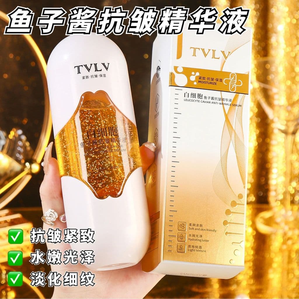 TikTok Hot-selling TVLV White Cell Caviar Anti-Rugas Soro Hidratante Toner Pacote Molhado Água