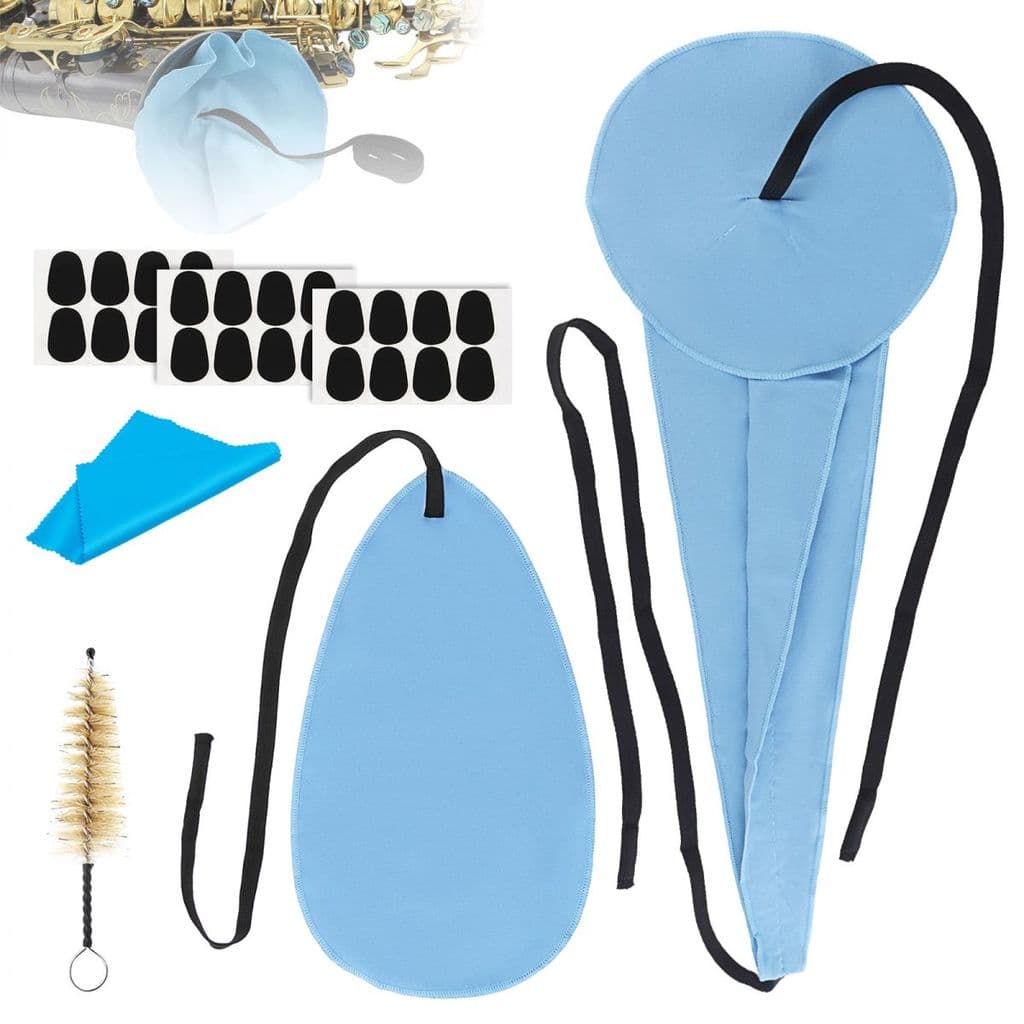 28 Pçs Saxofone Clarinete Kit De Limpeza Multifuncional Instrumento Ferramentas Cuidados Com Bocal Almofadas Pano Escova
