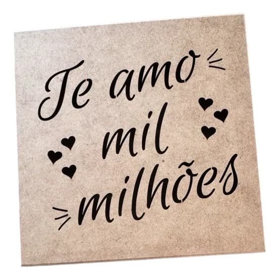 Caixa Mdf Decorada A Laser Te Amo Mil Milhões