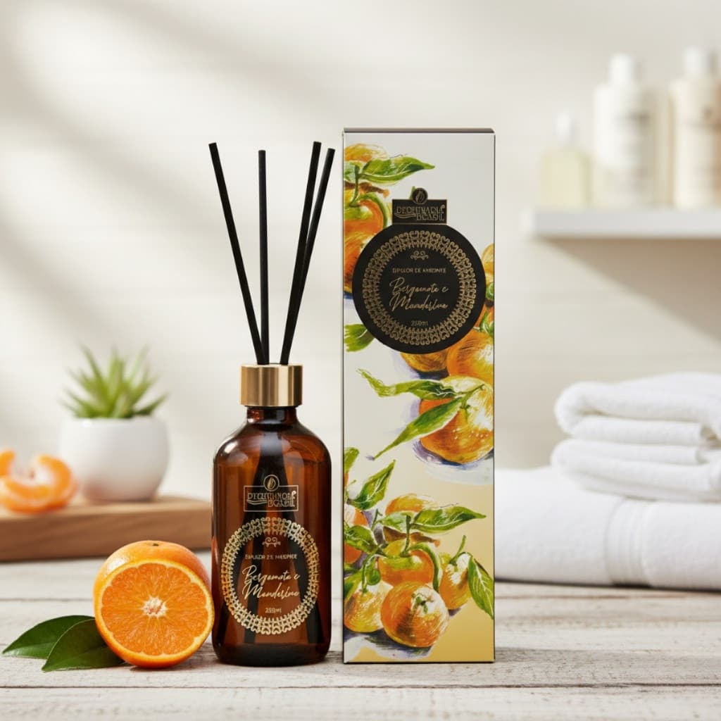 Difusor Com Varetas Blend Ambar 250ml Perfume E Decoração