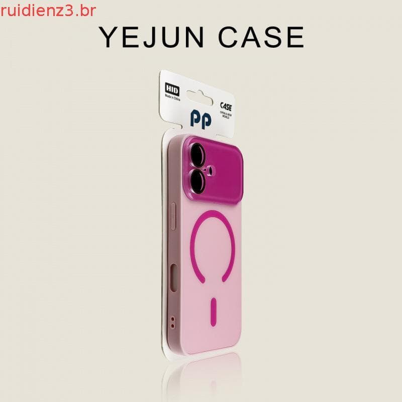 Capa De Telefone Com Janela Grande De Vidro Temperado Coreano Para iPhone 17 Air 11 12 16 15 14 13 Pro Max Capas Magnéti