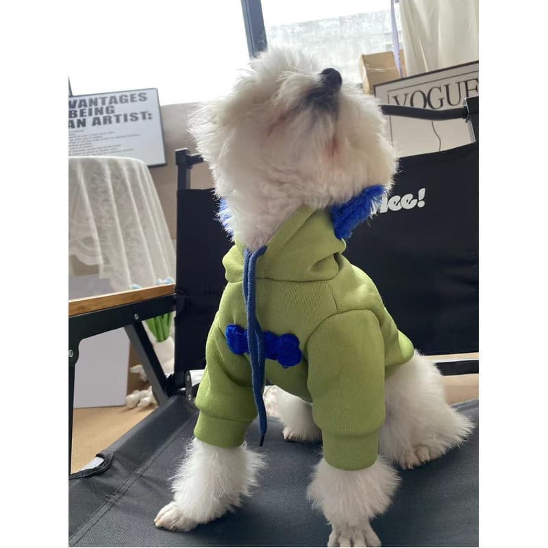 Moletom Quente para Cães com Design de Forro Espesso, Adequado para Outono e Inverno para Resistir ao Frio, Com Capuz qu