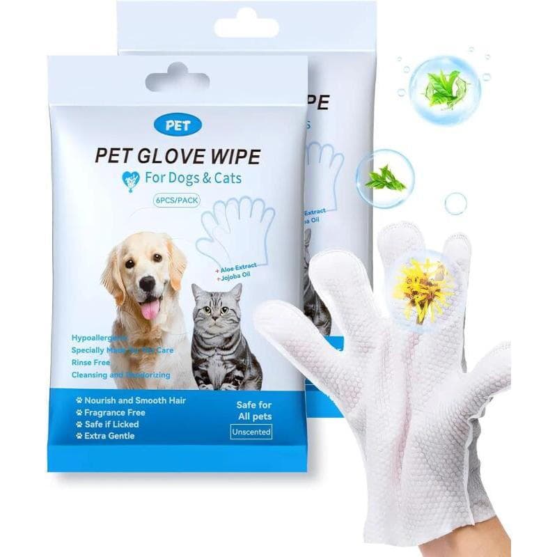 Toalhetes de Limpeza e Luvas para Cães e Gatos, Toalhetes para Banho de Animais de Estimação, Limpeza e Desodorização, T