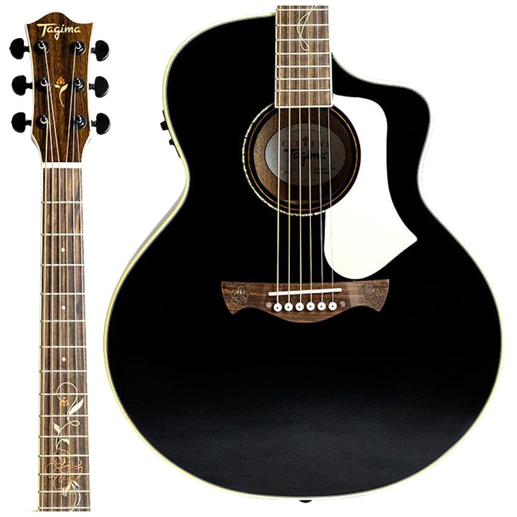Violão Eletroacústico Tagima FS-700 BK Grand Concert Preto Aço Com Bag - SIMPLES - PRETO (BK)