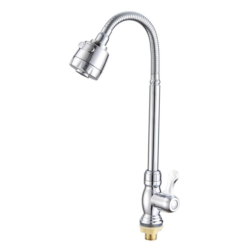 HKX Torneira Cozinha Gourmet Bancada Flexível 1/4 Volta Cromo HKX