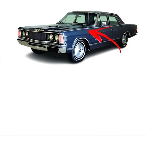 Adesivo Landau Galaxie Faixa Lateral Dupla Mais Capo  Negativo para Pintura