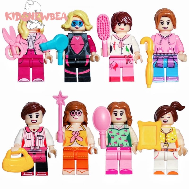 [Conjunto] Educacional Compatível Lego Série Partícula Menina Boneca Cidade Boneca Princesa Bloco de Construção Profissi