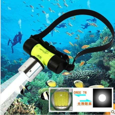 Farol LED T6 à Prova d'Água, Cabeça de Alumínio, Alta Potência, Ajustável, Embalagem em Caixa Colorida