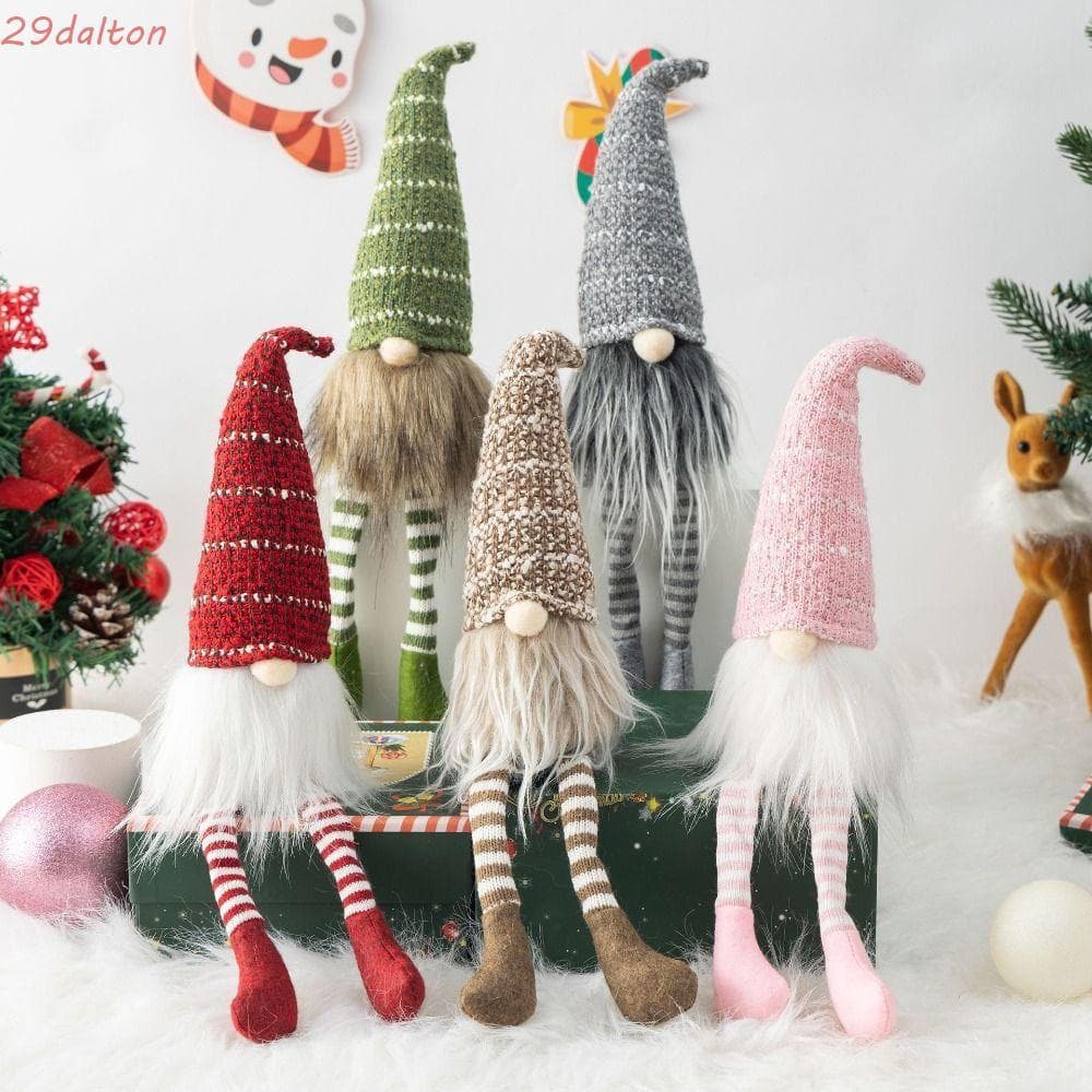 Decoração De Boneca De Gnomos De Natal DALTON , Festival De Desenhos Animados , Pernas Longas , Ornamento Anão Sem Rosto