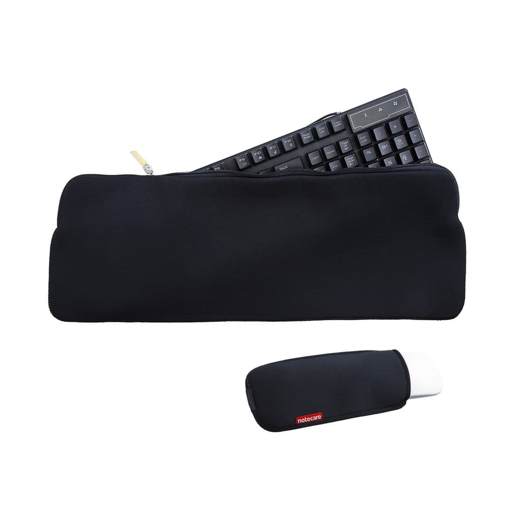 Combo Capa T2 p Teclado Gamer com Zíper em Neoprene 3mm + Case para Mouse + Pano de Microfibra para limpeza - Notecare