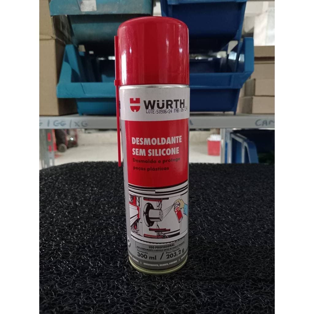 Desmoldante Spray Sem Silicone 300ml Wurth | Desmoldante Plástico Injeção Antiaderente orig.