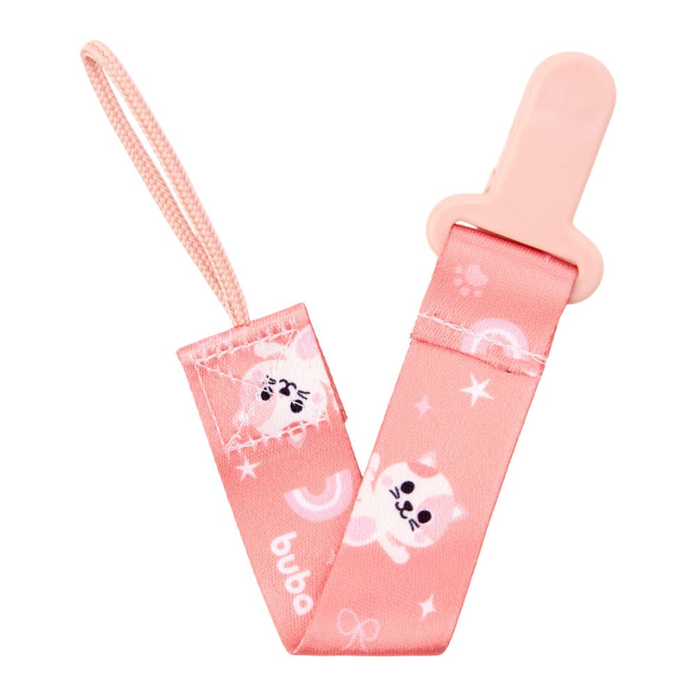 Prendedor de Chupeta Buba Zoo Rosa Gato 22200
