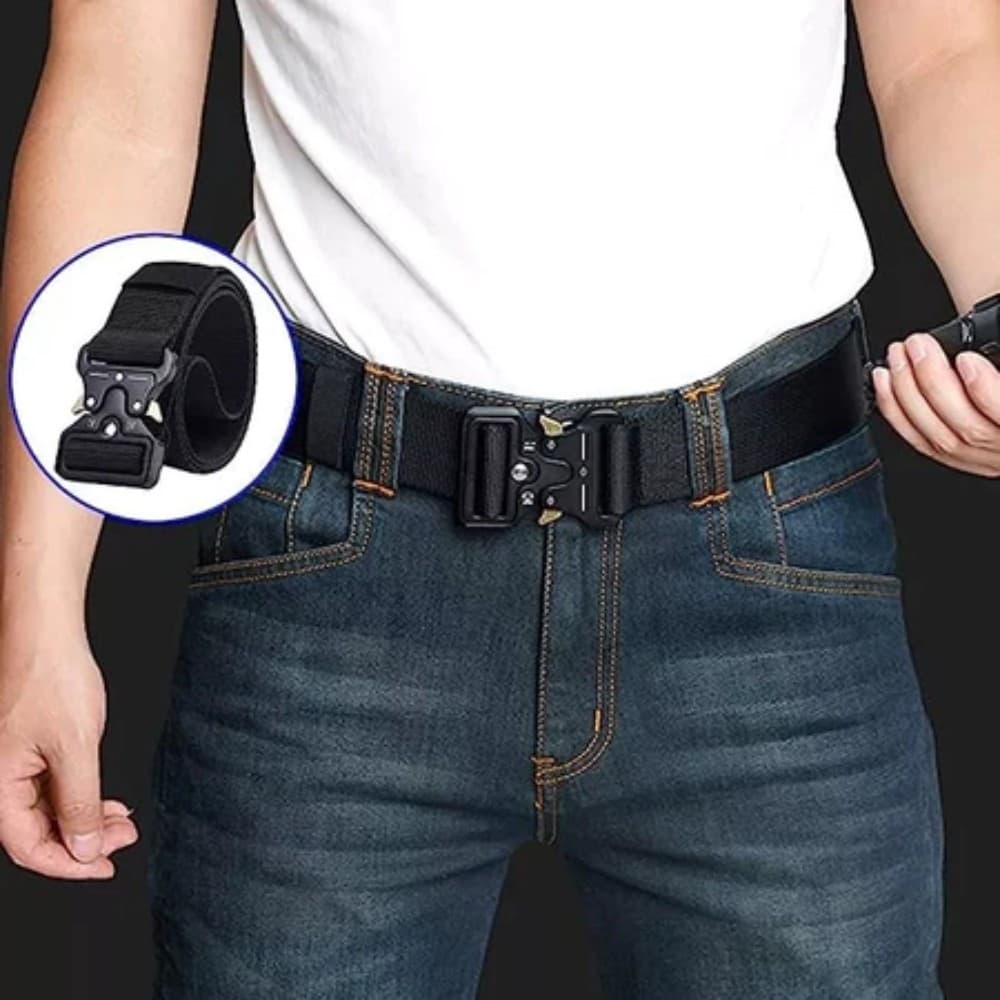 Cinto tático rápido de nylon com fivela metálica, multiuso para outdoor