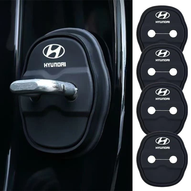 2/4 Pçs Fechadura Da Porta Do Carro Anti-Colisão Capa De Silicone Para Hyundai Genesis NLINE I10 I20 I30 I40 IX20 IX35 K