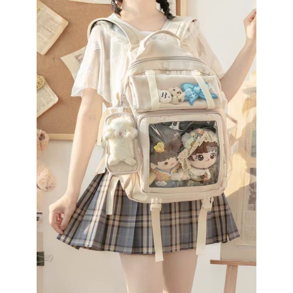 Bolsa de dor para estudantes do ensino médio Bolsa escolar Bolsa de bebê transparente diária Nicho de menina Mochila bid