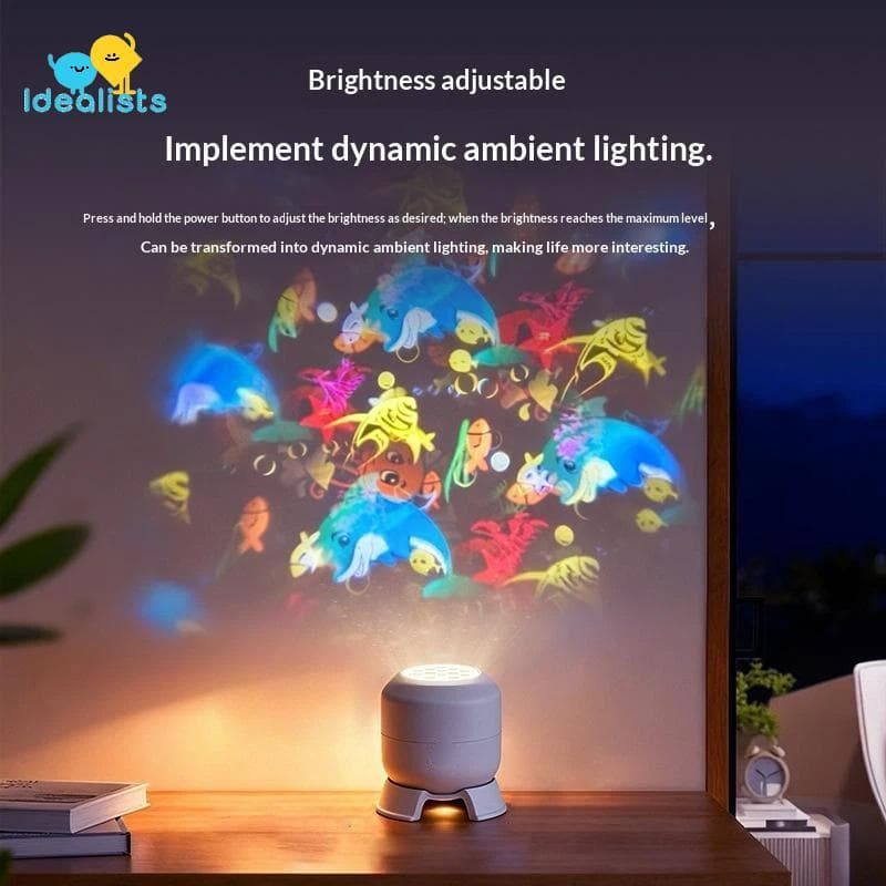 Idealistas LED Oceano Projetor Luz 360 Rotação Noturna Dinâmica Lâmpada USB Para Festa Casa Crianças Quarto Iluminação A