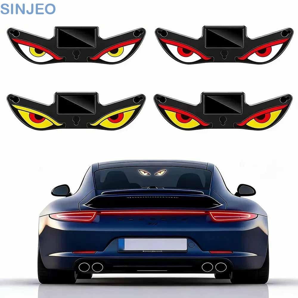 SINJEO Solar Demon Eye Light , Instalação De Ventosa Piscando Olhos Móveis Luz Ambiente Do Carro , Aviso