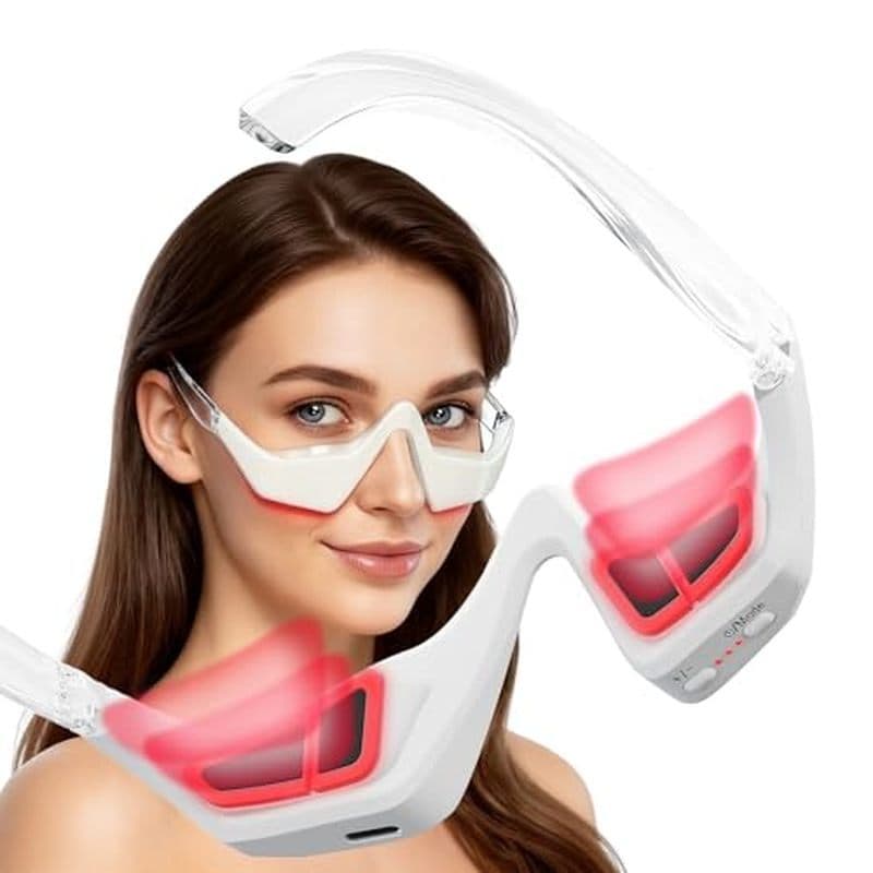 Massageador De Olhos Com Terapia De Luz Vermelha Para Olheiras E Inchaço , Dispositivo Portátil Cuidados Os 3 Modos Ruga