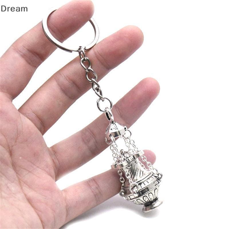 < Dream > Incenso Cristão Para Queimador Chaveiro Metal Incensário Religioso Saco De Jóias Pingente De Carro Escritório