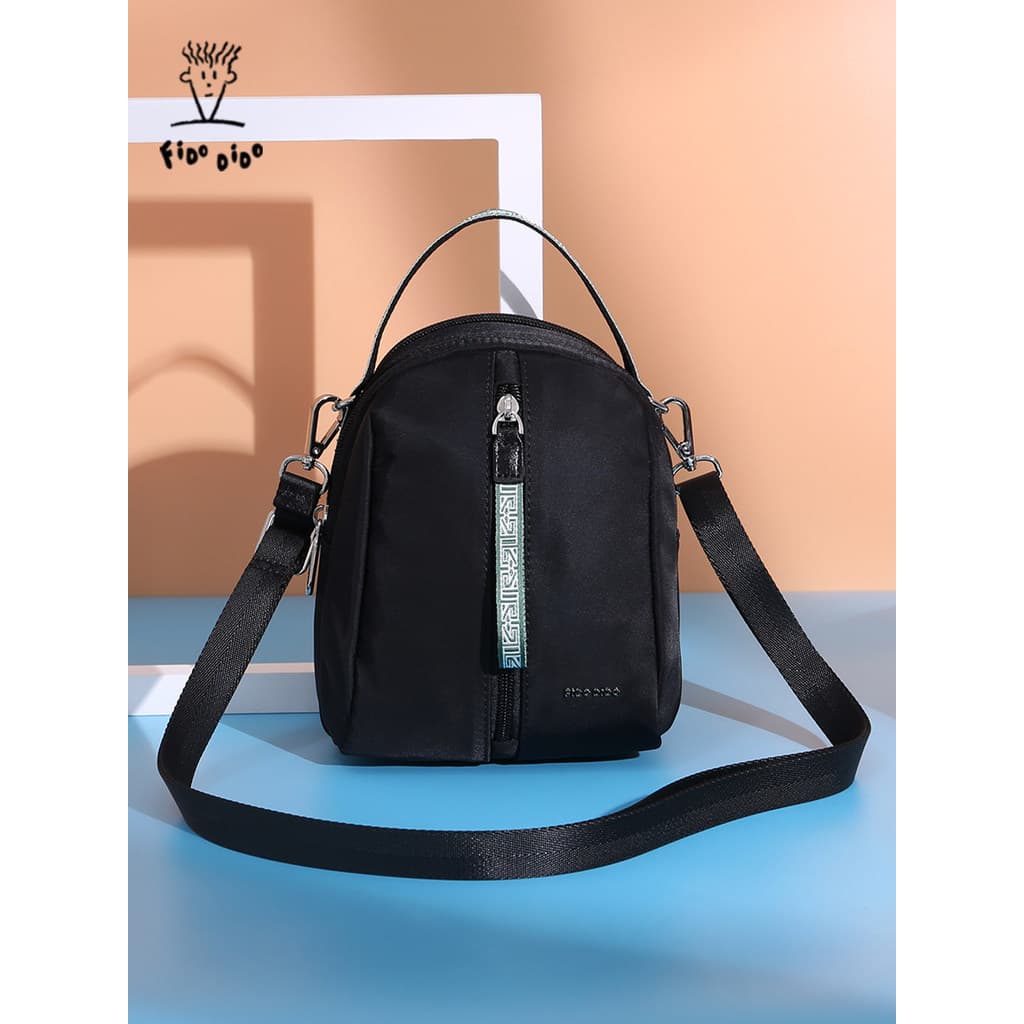 Fidu Dido Bolsa Feminina 2026 Novo Estilo Bolsa Mensageiro Moda Feminina Leve Multi-camada Ombro Pequena Bolsa de Lona B
