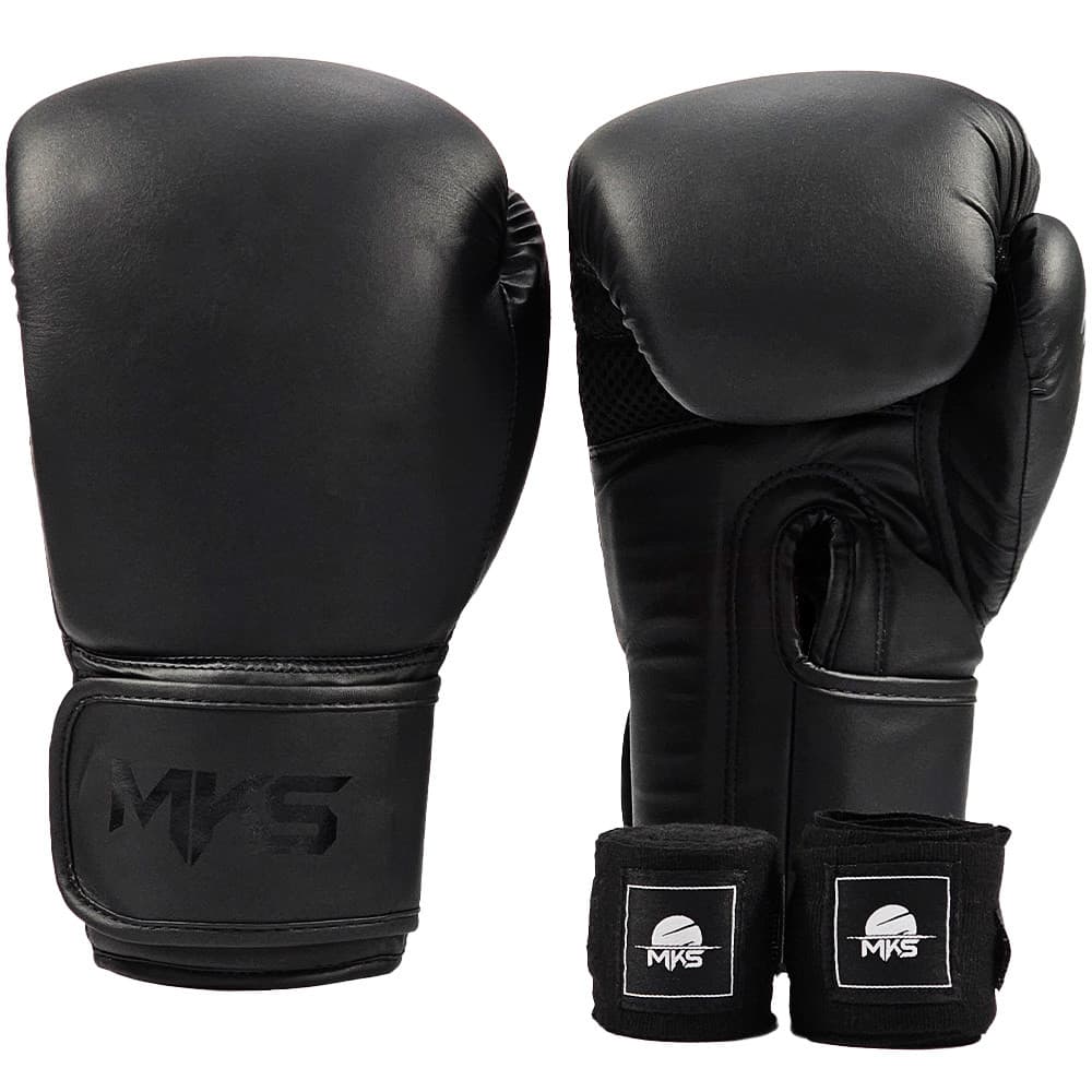 Kit Luva De Boxe + Bandagem Profissional Cardio Boxe - MKS