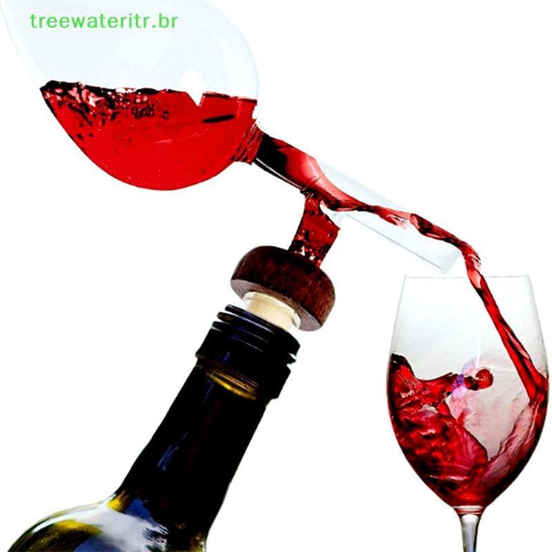 treewateritr Aerador De Vinho De Vidro Formato De Pêssego Garrafa Tinto Pourer Decantador Rápido Bico Dispensador De Álc