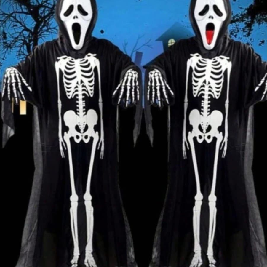 Fantasia Esqueleto Halloween Infantil 90CM