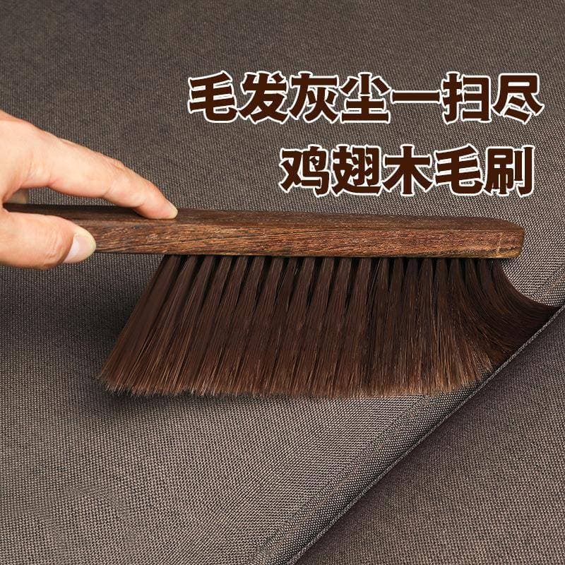 Escova de cama de madeira Wenge de sândalo vermelho escova de remoção de poeira sândalo vermelho alça longa cama varrend