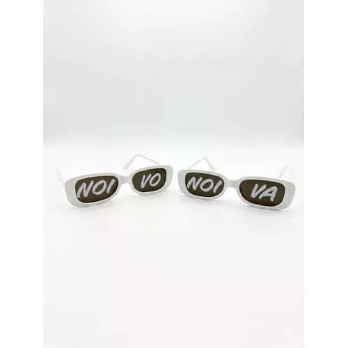 Kit 2 Óculos De Festa Retro Branco Escrito Noivo E Noiva Branco