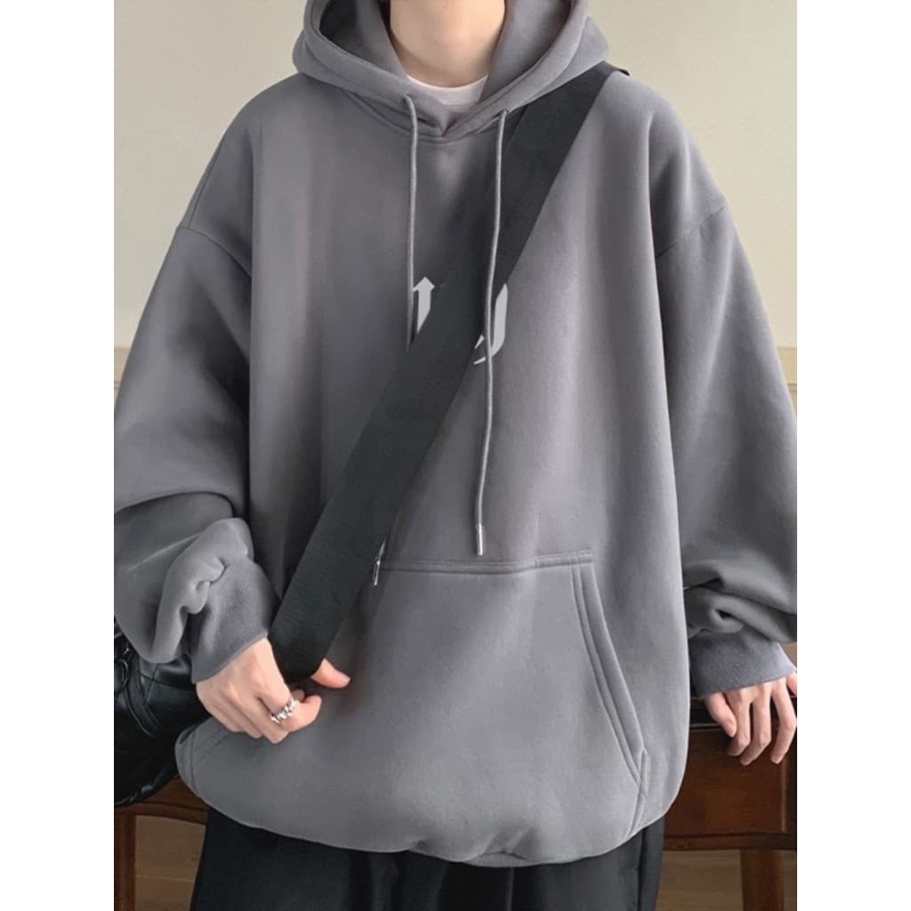 Moletom com capuz masculino primavera outono 2024 novo estilo americano Street Wear solto jaqueta Casual meninos roupas