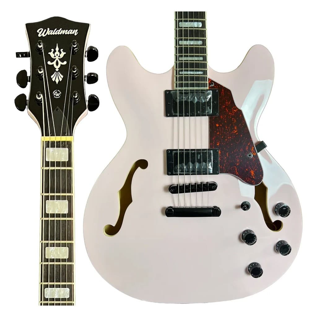 Waldman Guitarra Semiacústica Waldman GHO220 RS Rose HH Humbucker Flat Elétrica