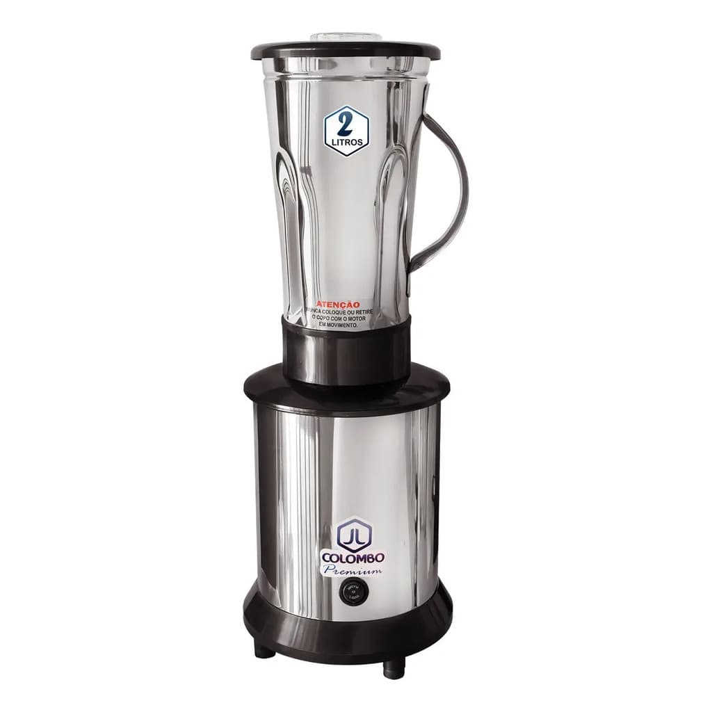 Liquidificador Industrial 2 Litros 3500rpm 1/2cv Aço Inox 304 com Dosador Bivolt Jl Colombo