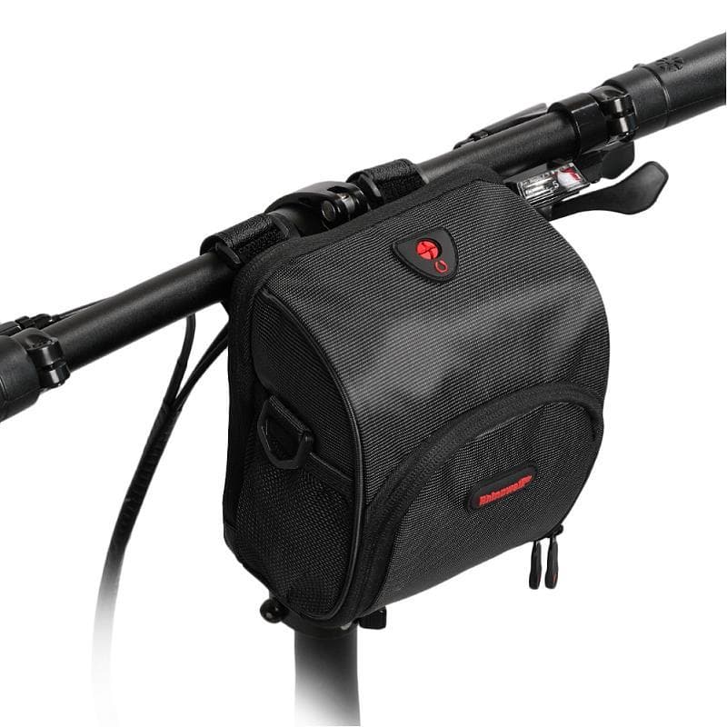 Bolsa dobrável para alça frontal de bicicleta, bolsa frontal multifuncional de ombro à prova d'água para guidão, bolsa p