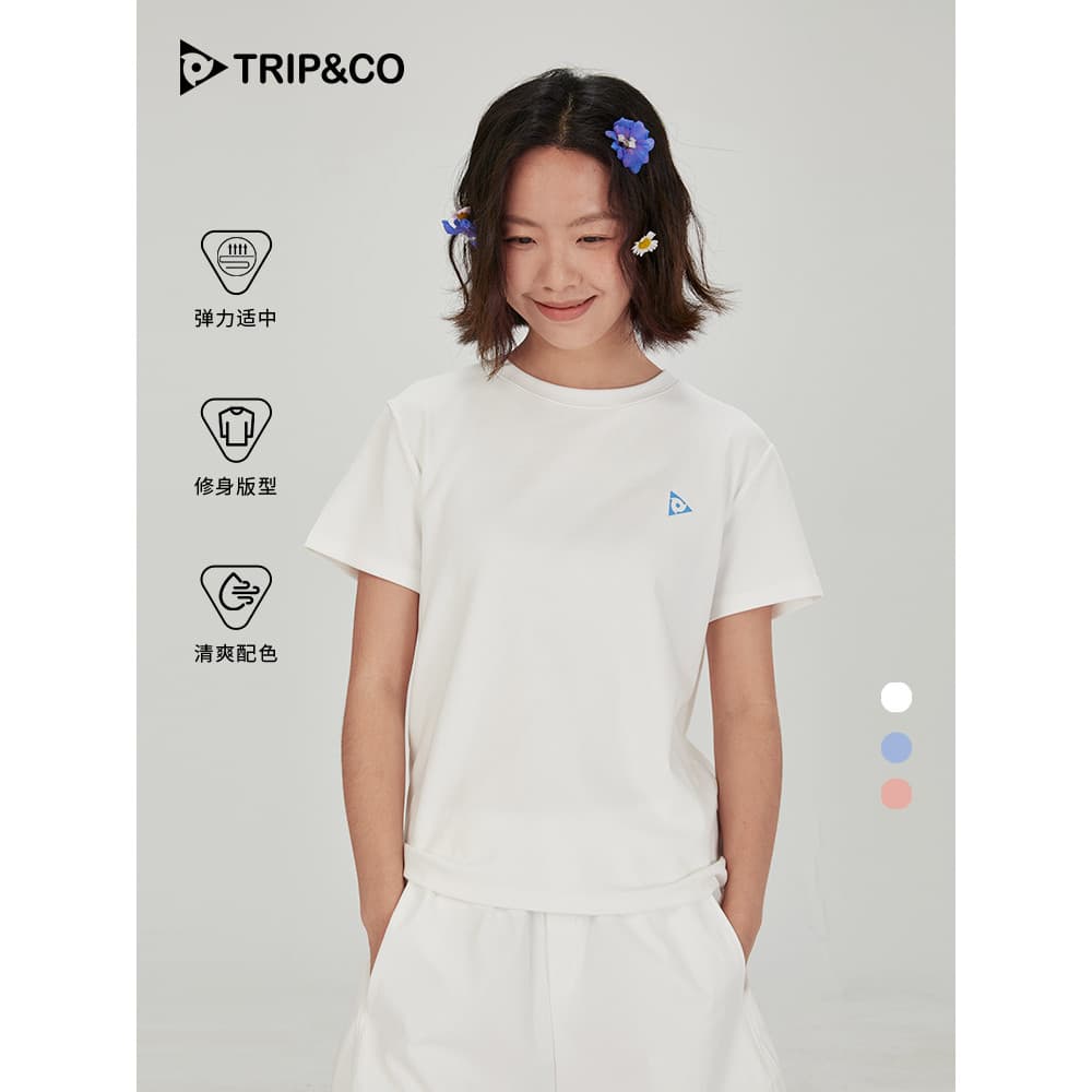 TRIP & CO2026 Novo Estilo Verão Mulheres Camiseta de Manga Curta Algodão Simples Top Desgaste Diário Casual Camiseta Bás