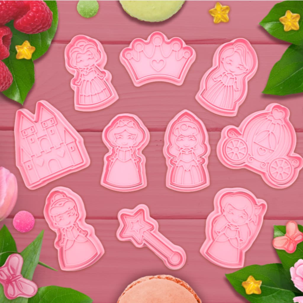 Cortador De Biscoitos Princesas - Kit Personagens Fofos Diversos modelos