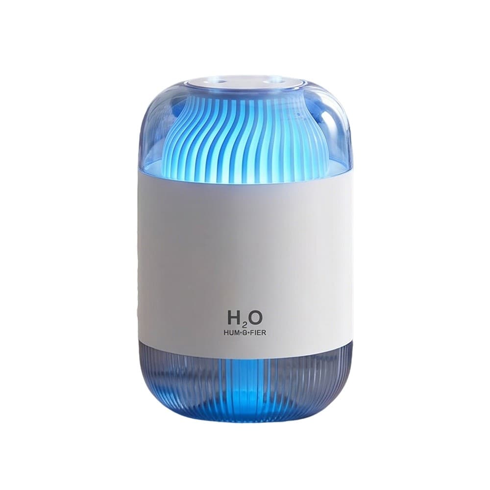 Umidificador de Ar Jato Duplo 1000ml Ultrassônico Silencioso Controle Remoto USB Quarto Casa