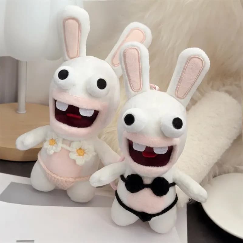 Brinquedo de Pelúcia Rayman Raving Rabbids, Coelho Louco Macio, Boneco de Pelúcia Engraçado para Crianças e Fãs, Present