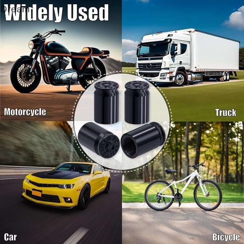 < Dream > 4 Pçs Bala Escudo Tampas Da Haste Válvula Do Pneu Liga De Alumínio Tampa De Ar Carro Para Carros SUV Trus Bici