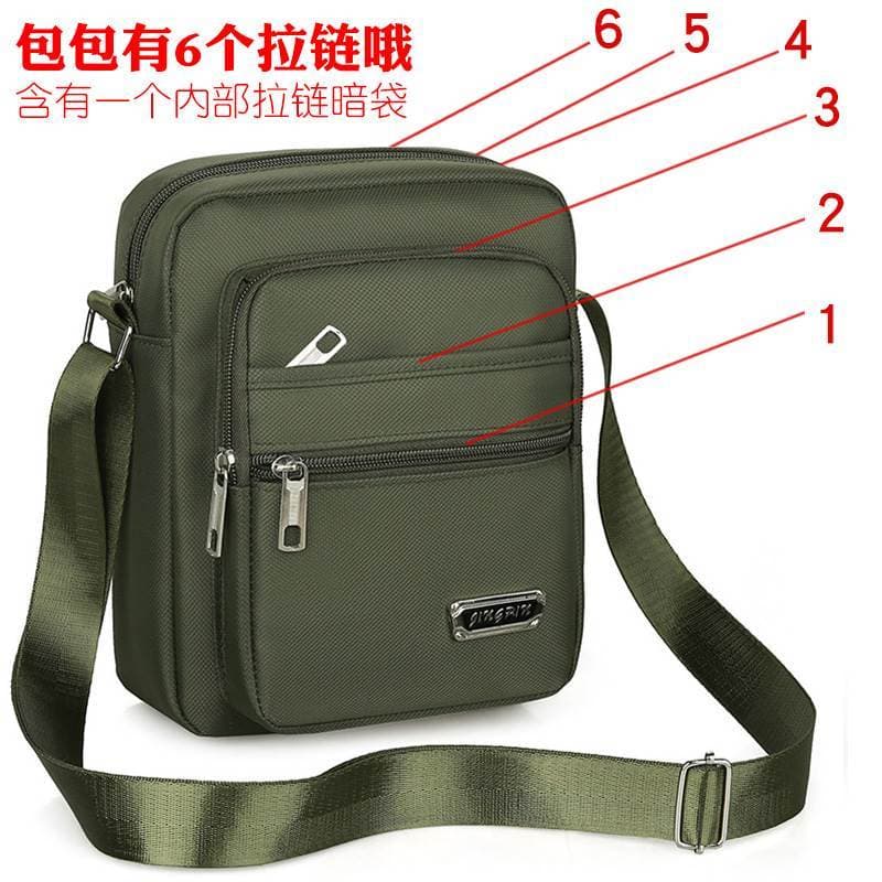 Carteira registradora multicamadas de lona grossa, bolsa de negócios para homens e mulheres, bolsa de ombro expressa, ca