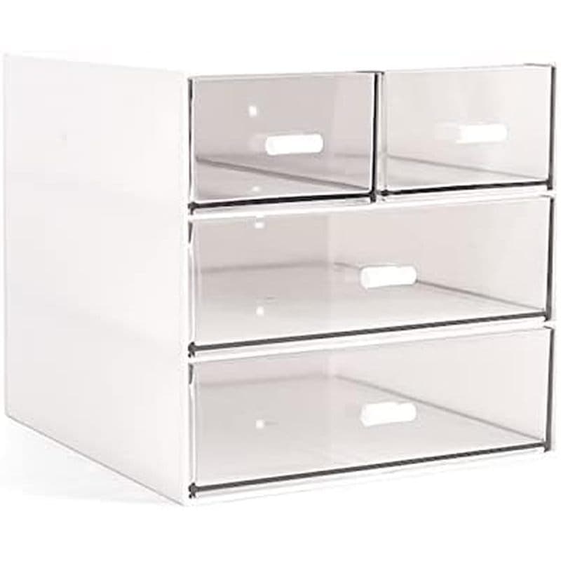 Organizador De Maquiagem Marknor , Mesa Com 4 Gavetas , Armazenamento De Artigos Diversos Vaidade Cosméticos , Caixa , B