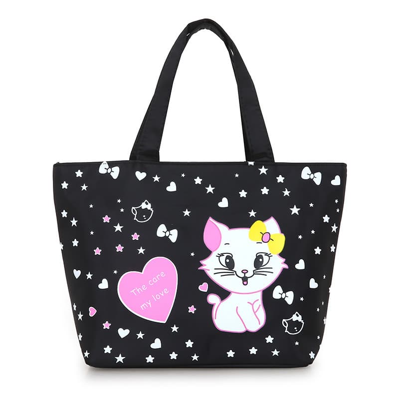 Estudante almoço saco feminino bonito dos desenhos animados bolsa de lona bolsa feminina versão coreana novo estilo moda