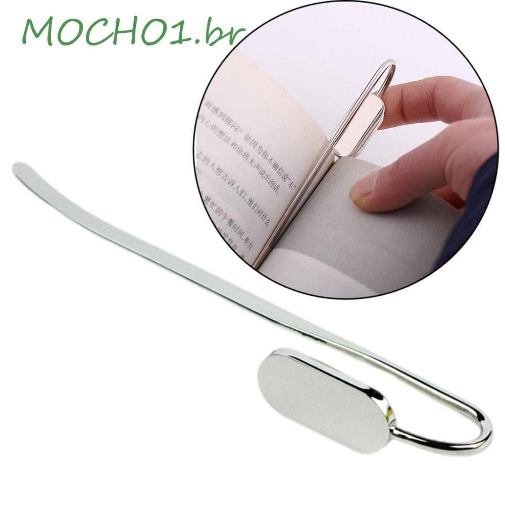 MOCHO1 Marcador De Pescoço De Cisne , Material De Leitura Prateado , Livro De Metal Redondo , Suporte De Página De Alta